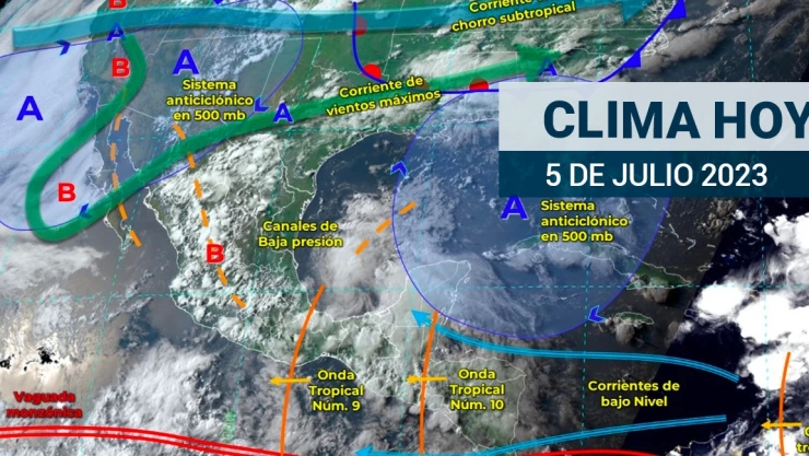 Clima en México 5 de julio de 2023