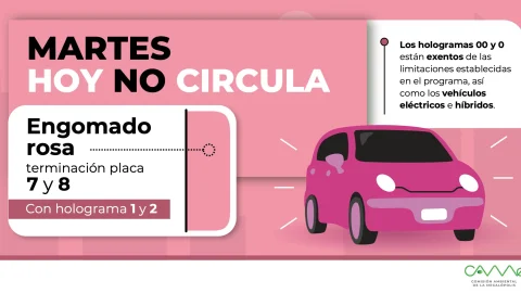 Programa Hoy No Circula: Los autos que no circulan el martes en CDMX y Edomex
