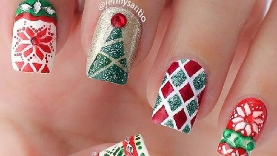 Uñas Navidad