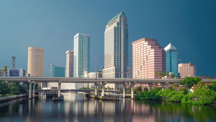 Vista de la ciudad de Tampa, Florida