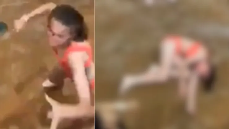 Mujer se desnuca en plena riña