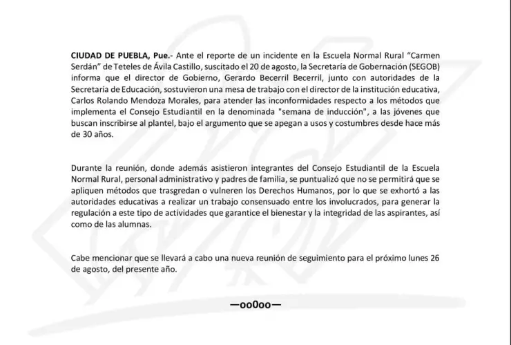 novatada Normal Rural Carmen Serdán Puebla