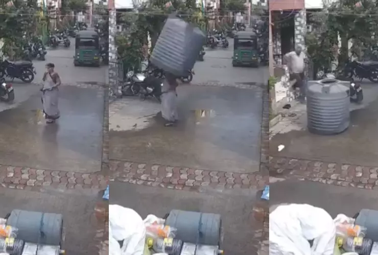 Tinaco cae del cielo y %22atrapa%22 a una mujer.jpg