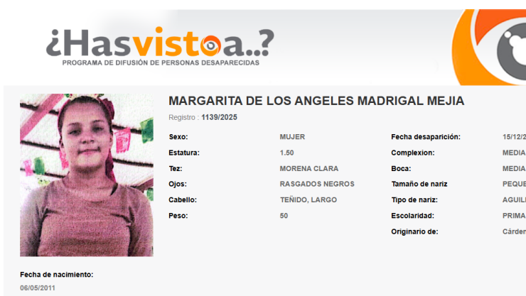 Margarita de los Ángeles Madrigal Mejia