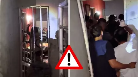 Vecinos se congregaron afuera de una vivienda en Lomas 4 Veracruz durante la noche