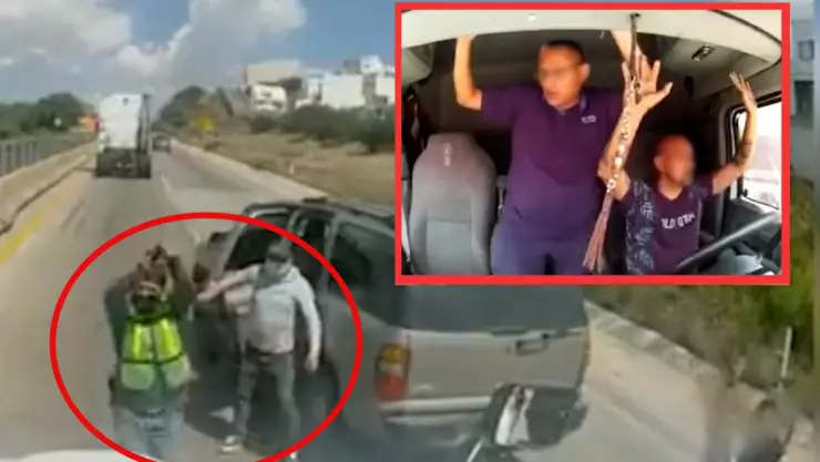 Roban tráiler a plena luz del día, en Querétaro.-