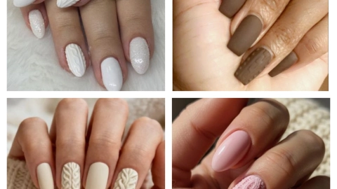 uñas efecto suéter