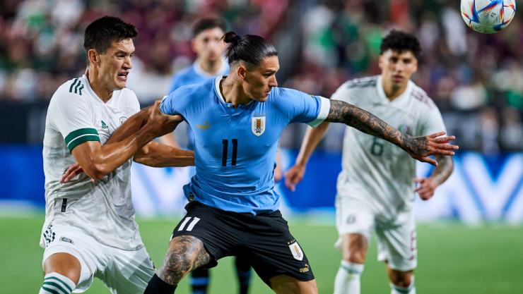 Darwin Núñez con Uruguay ante México