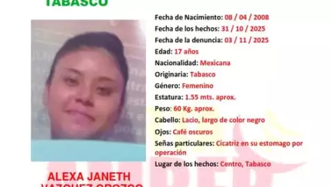 Alexa Janeth desaparecida Tabasco