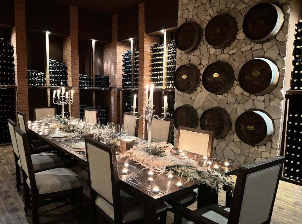 cena en el cielo viñedo