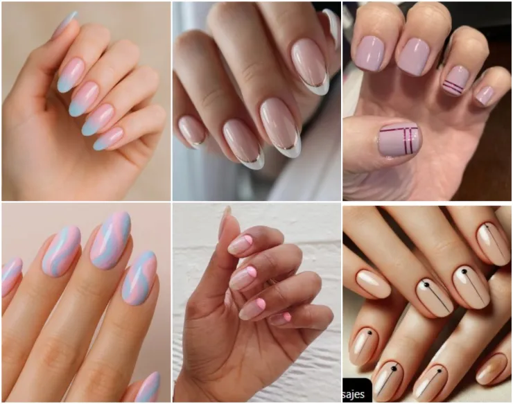 diseño de uñas rosa