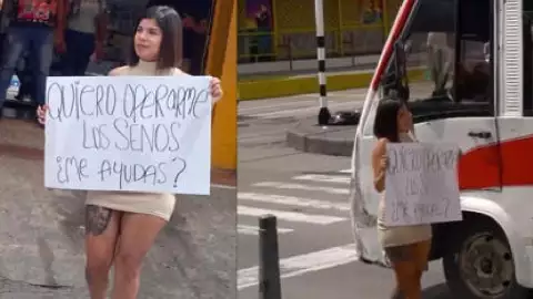 ¿Me ayudas Joven pide dinero para operarse los senos
