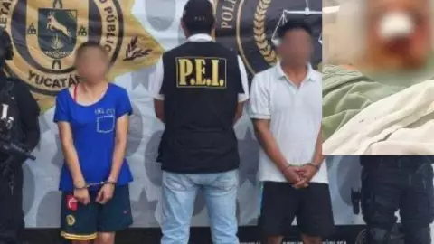 ¿Quiénes son? Esto se sabe de la pareja detenida tras golpear salvajemente a mujer fuera de casino en Mérida