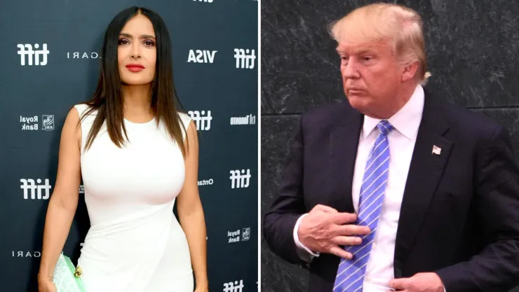 salma hayek y donald trump