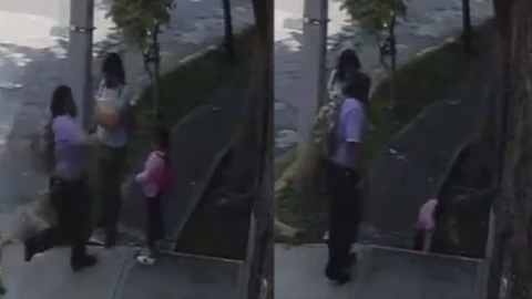 Hombre golpea y patea a niña en la calle.jpg