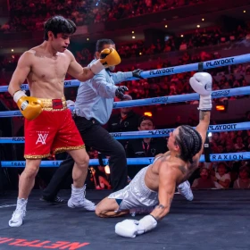 Pelea de Aaron Mercury y Mario Bautista en Supernova Génesis 2026.jpeg