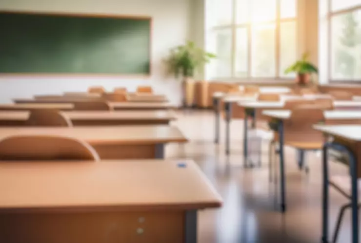 Imagen de un aula vacía.