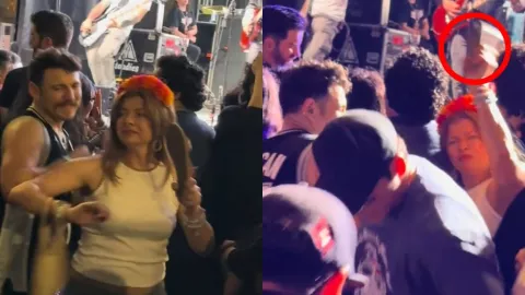 Mujer usa chancla en slam