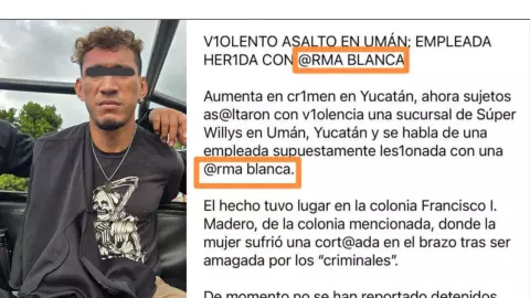 Arrestan a extranjero de ROBO con violencia a mini súper de Umán