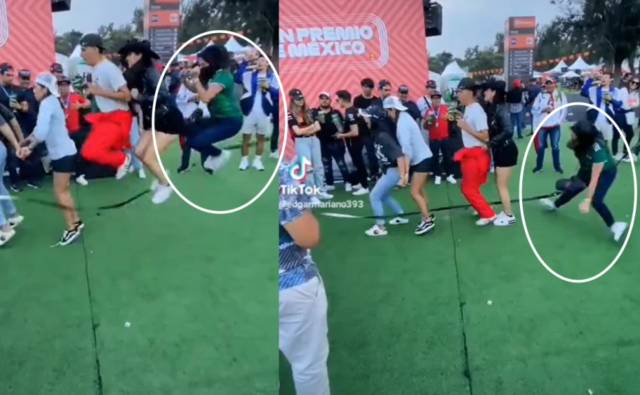 Mujer se rompe pierna