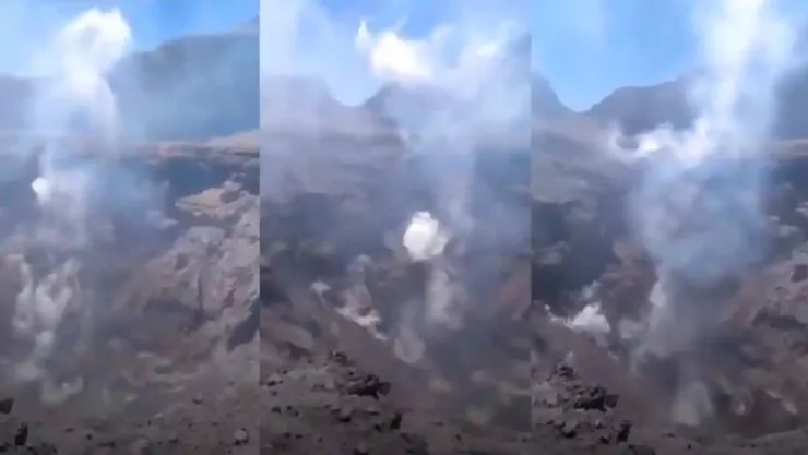 VIDEO: Alpinista sube al volcán Popocatépetl y graba el cráter