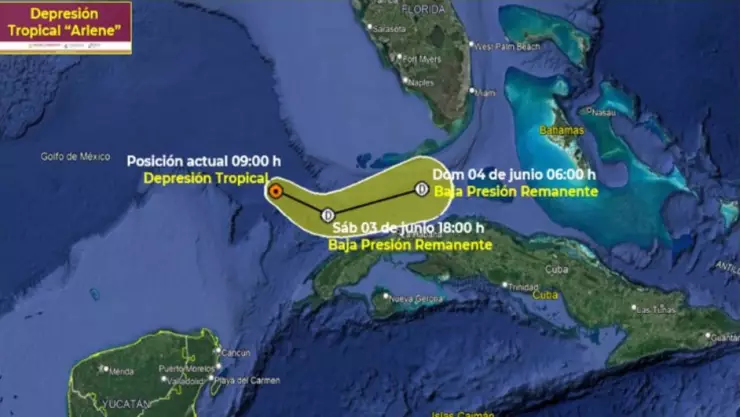 ¿Hay riesgo para Quintana Roo? Tormenta tropical Arlene se debilita a depresión tropical