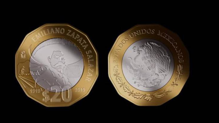 moneda de 20 pesos de Emiliano Zapata que vale millones