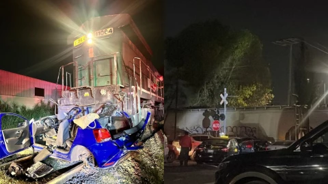 Así fue el rescate de los cuerpos tras embestida de tren en Avenida 15 de Mayo, Puebla