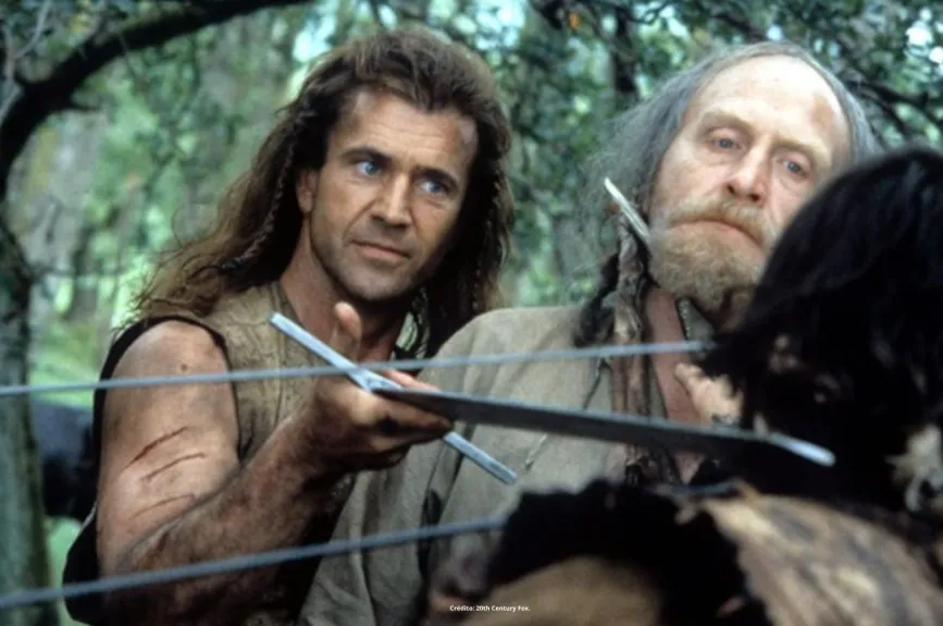 Escena de la película Corazón Valiente (Braveheart) con Mel Gibson por Azteca 7.