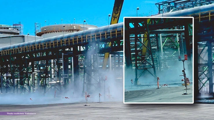 Reportan olor a gas en Refinería Olmeca