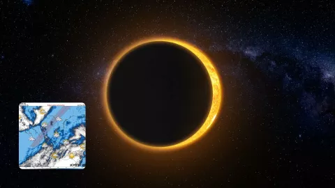 Eclipse solar en Mazatlán 2024.