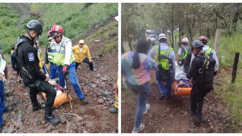 Autoridades rescatan a mujer que cayó al lago de Chapultepec