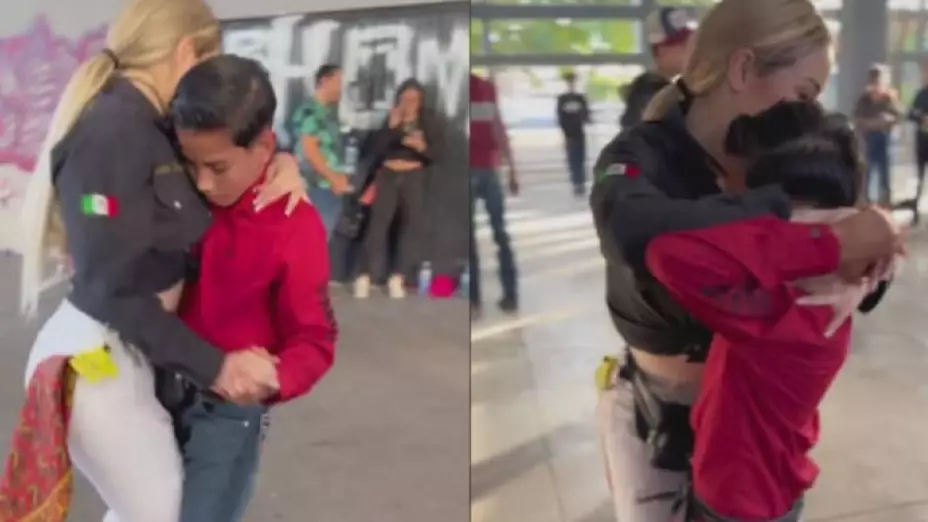 Video_ Alumno baila quebradita con su maestra y se viraliza