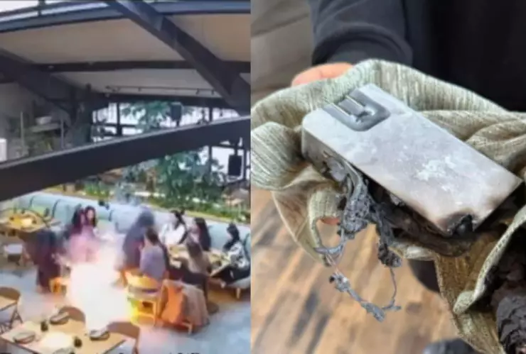 Pila portátil explota en la mesa de un restaurante en Jardines del Pedregal, CDMX