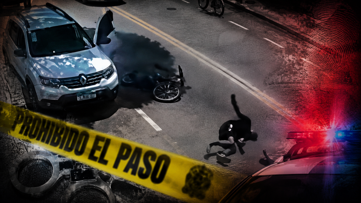 Terrible accidente: ciclista choca contra una puerta y muere atropellado