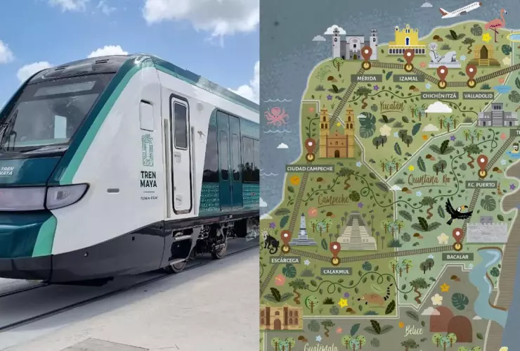 Mapa Tren Maya y costo del recorrido