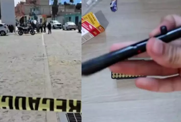 pluma pistola disparo estudiante escuela Querétaro