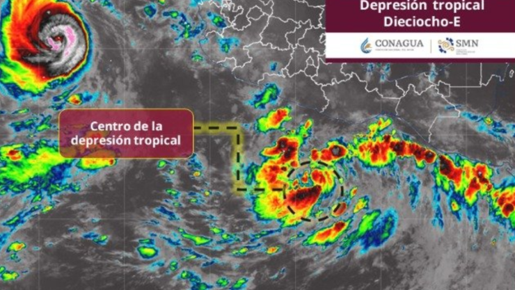 Dos ciclones acorralan a México: “Polo” tocará tierra en Baja California Sur y la Depresión Dieciocho-E amenaza con convertirse en huracán