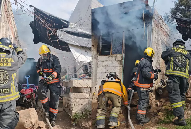 FOTOS: Incendio de casa sorprendió a vecinos en la colonia Lagunilla en Puebla hoy; así quedó la zona