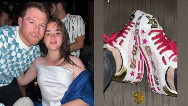 Canelo Álvarez y su hija Emily con lujosos tenis