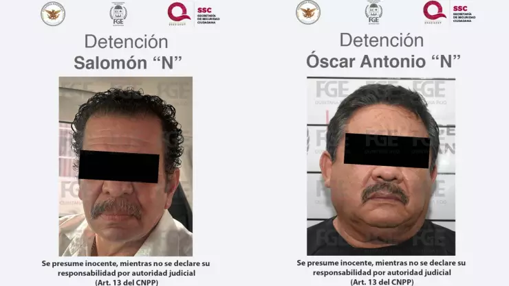 Autoridades capturan a dos hombres por presunto homicidio en Benito Juárez