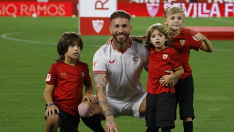 Sergio Ramos con sus hijos