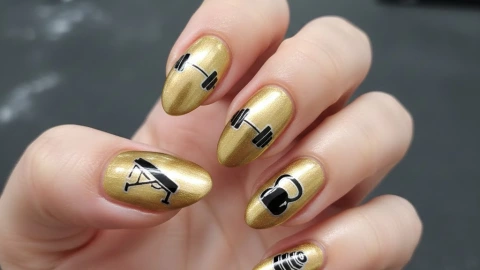 7 dise&ntilde;os de u&ntilde;as con dibujos de mancuernas de gym: son hermosas para cualquier tipo de piel