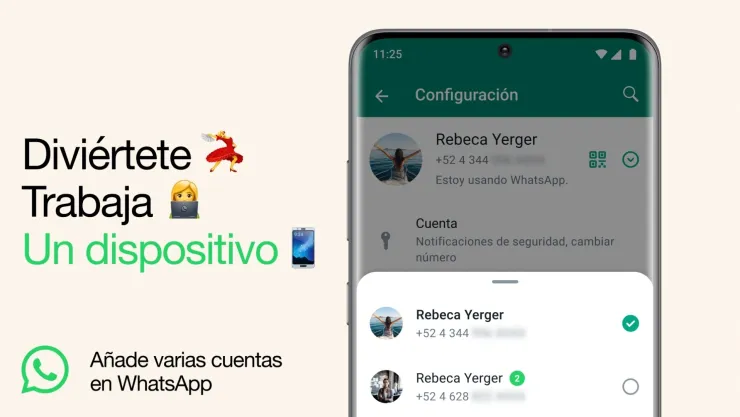 Ahora puedes vincular dos cuentas en Whatsapp en un solo dispositivo