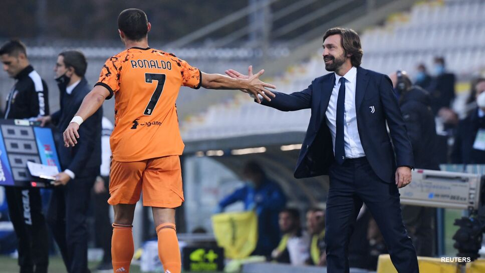Cristiano Ronaldo festeja con Pirlo