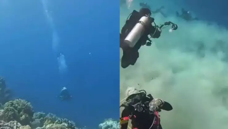 Temblor bajo el agua.