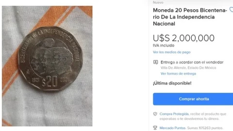 moneda de 20 vale millones por esta razon.