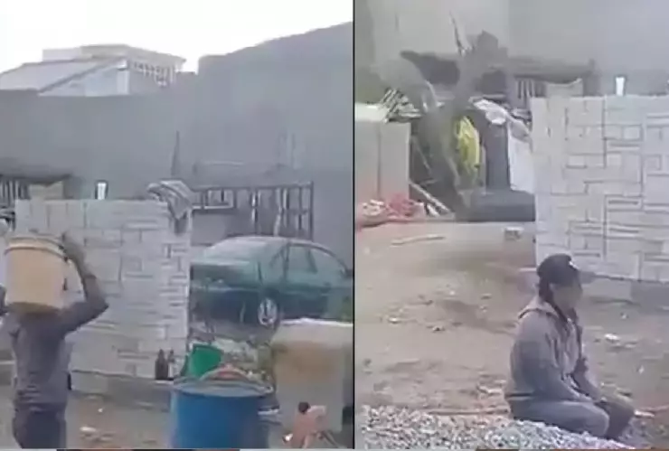 “Solo se guía por el oído” Así trabaja albañil ciego en México