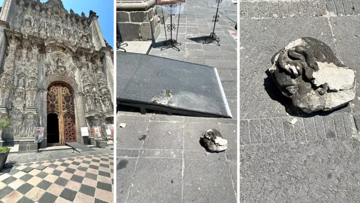 Sagrario de la Catedral Metopolitana sufre desprendimiento