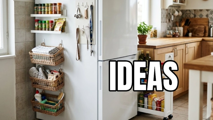 Qué hacer con el lateral del refrigerador: ideas para convertir una pared inútil en almacenamiento